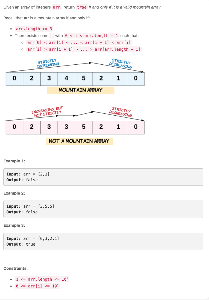 Valid Mountain Array)
